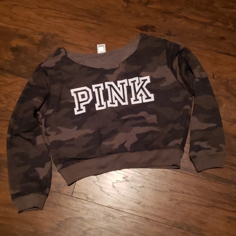 PINK Cropped Sweatshirt
